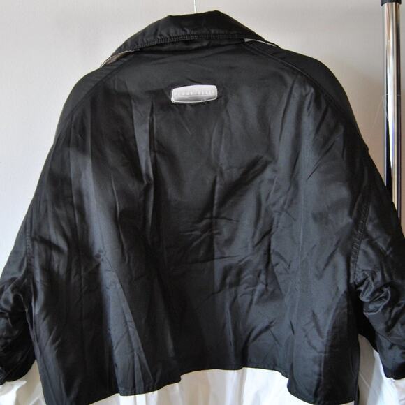 Perry Ellis America Winter Coat Black & White Medium Vintage - Picture 9 of 10